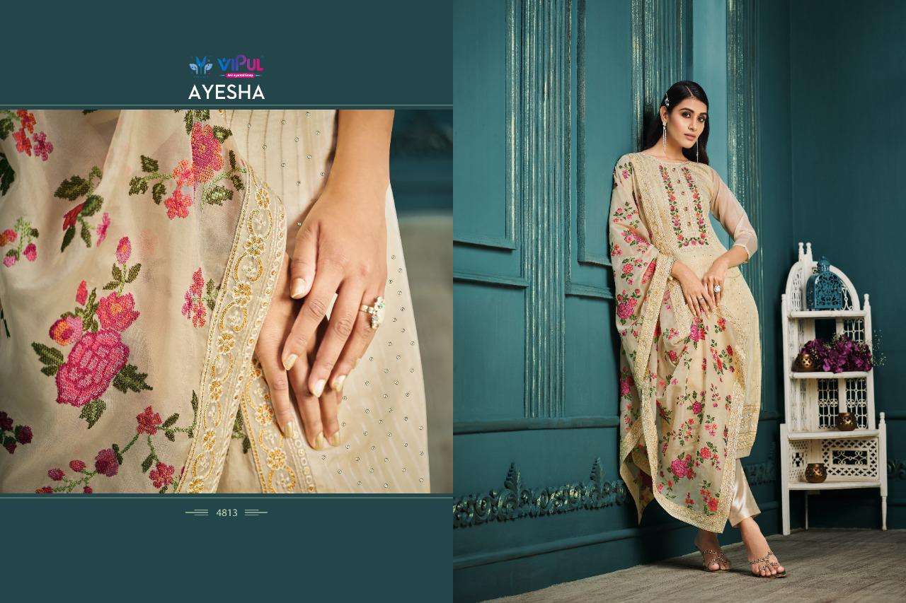 vipul fashion ayesha 4811-4816 straight designer festival look salwar kameez collection wholesale price 