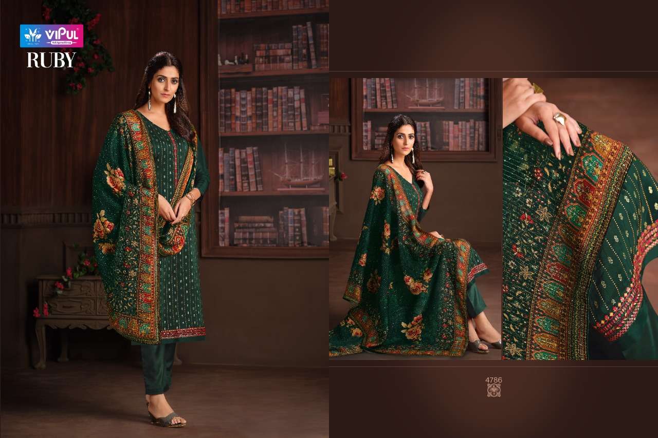vipul fashion ruby 4781-4786 series designer look straight salwar kameez surat