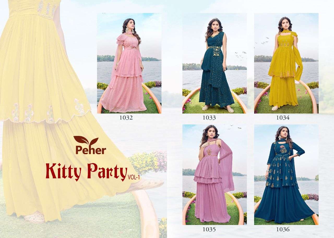 vivils silk mils kitty party vol 1 georgettre designer look collection wholesale price