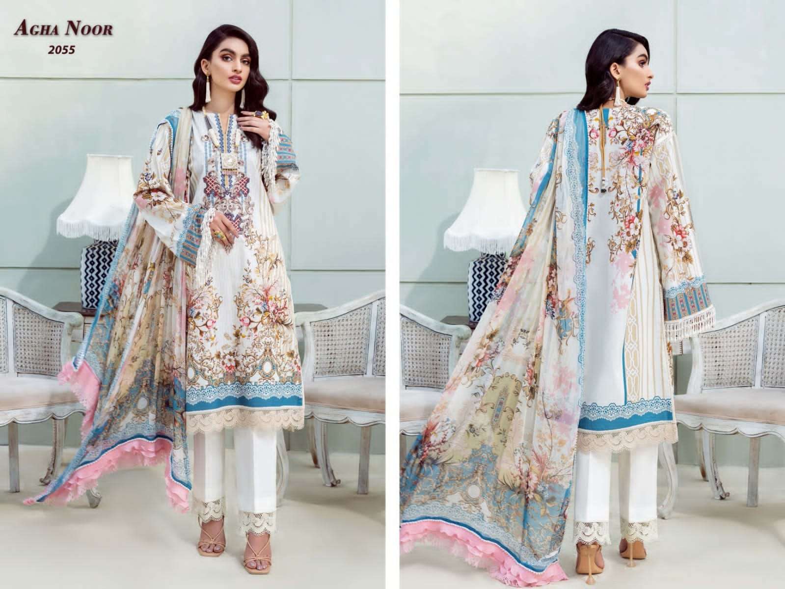 agha noor vol 6 luxury lawn collection cotton salwar kameez online shopping surat 