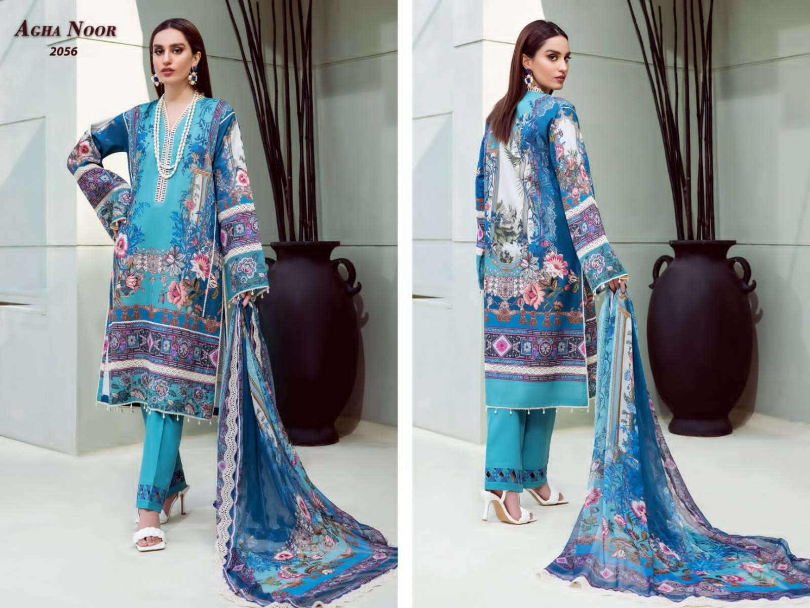 agha noor vol 6 luxury lawn collection cotton salwar kameez online shopping surat 