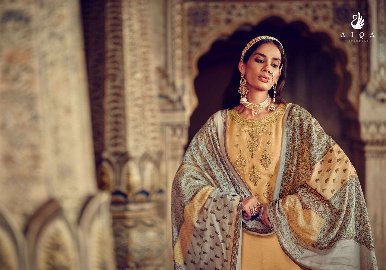 aiqa nimrah bemberg russain silk designer party wear salwar kameez online shopping surat