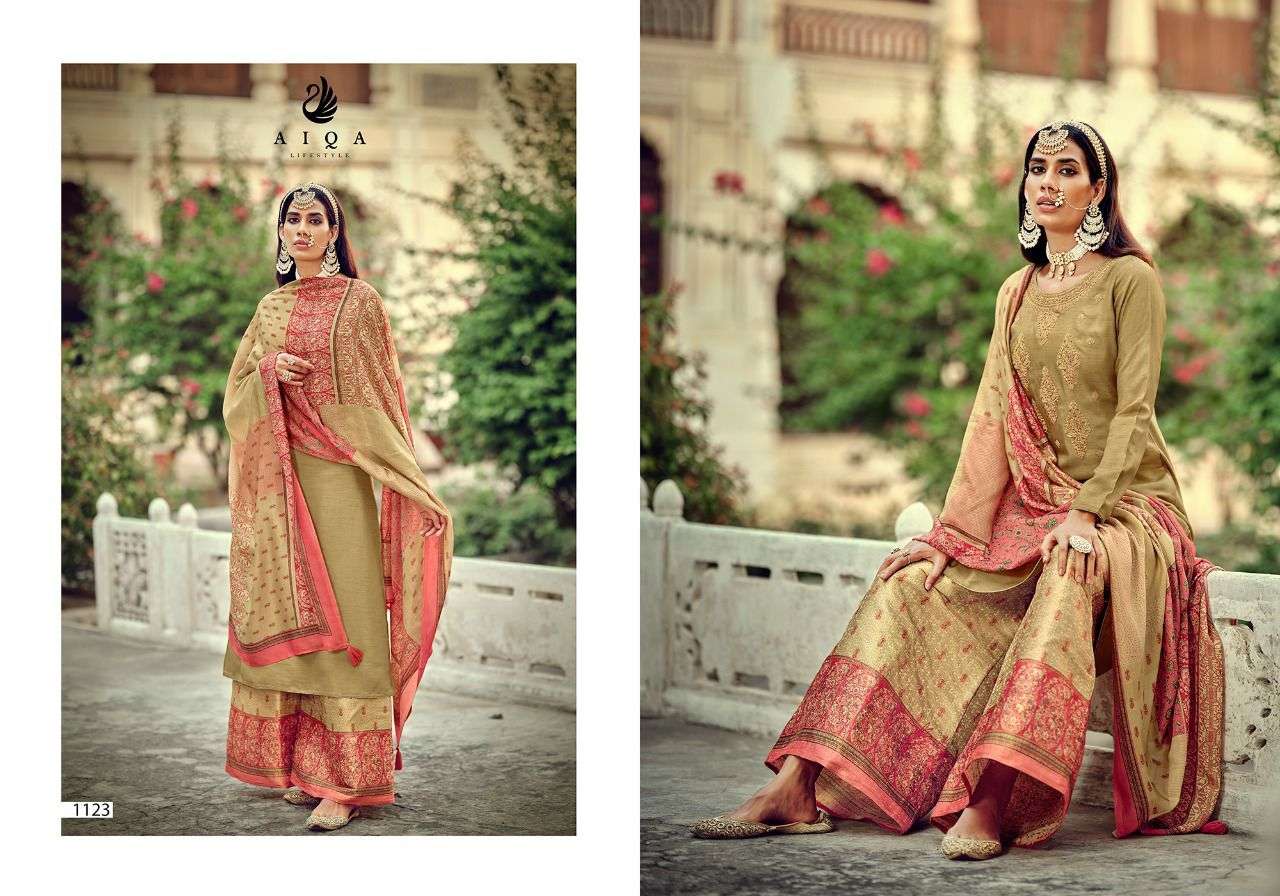 aiqa nimrah bemberg russain silk designer party wear salwar kameez online shopping surat