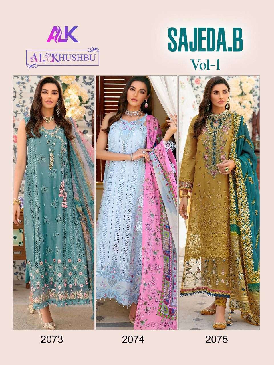 al khushbu sajeda b vol 1 pakistani salwar kameez catalogue wholesale price surat