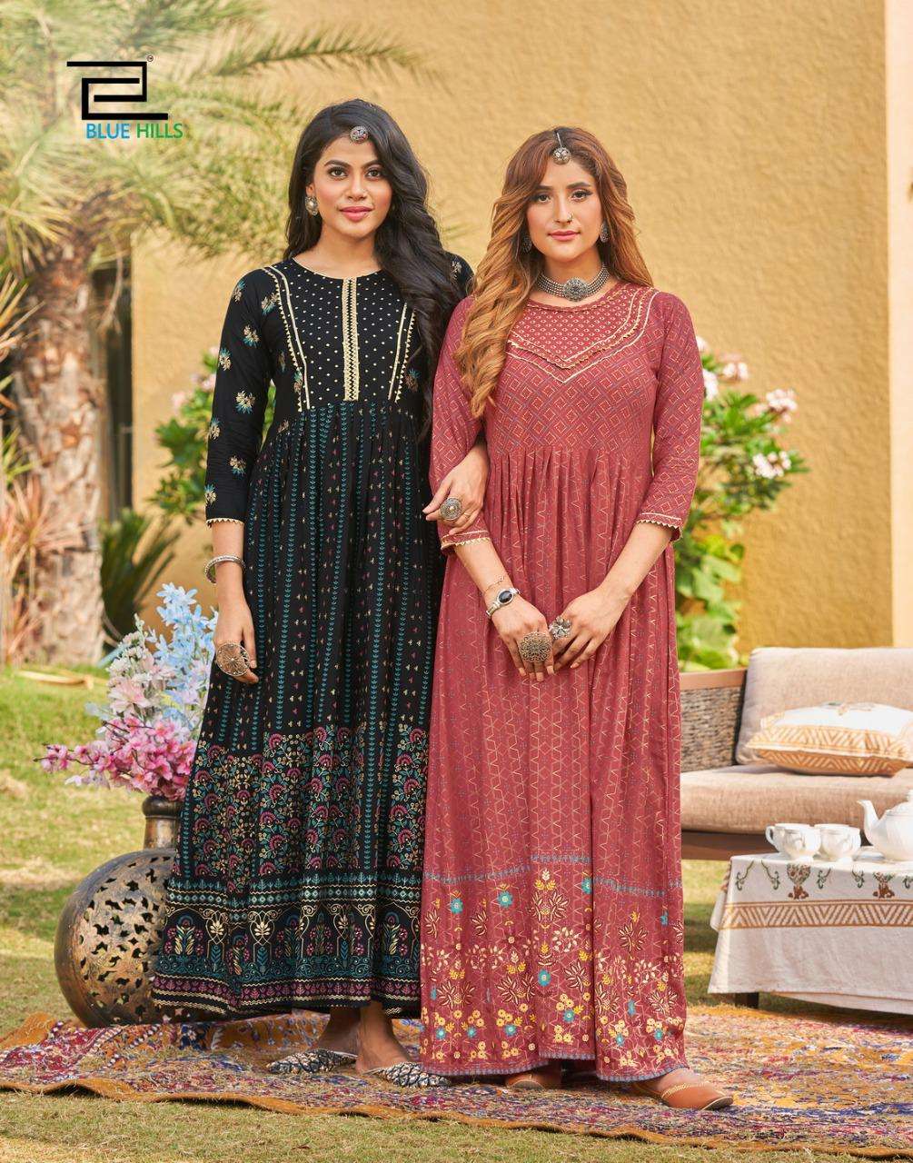 bluehills walkway vol 30 rayon ling gown collection wholesale price surat