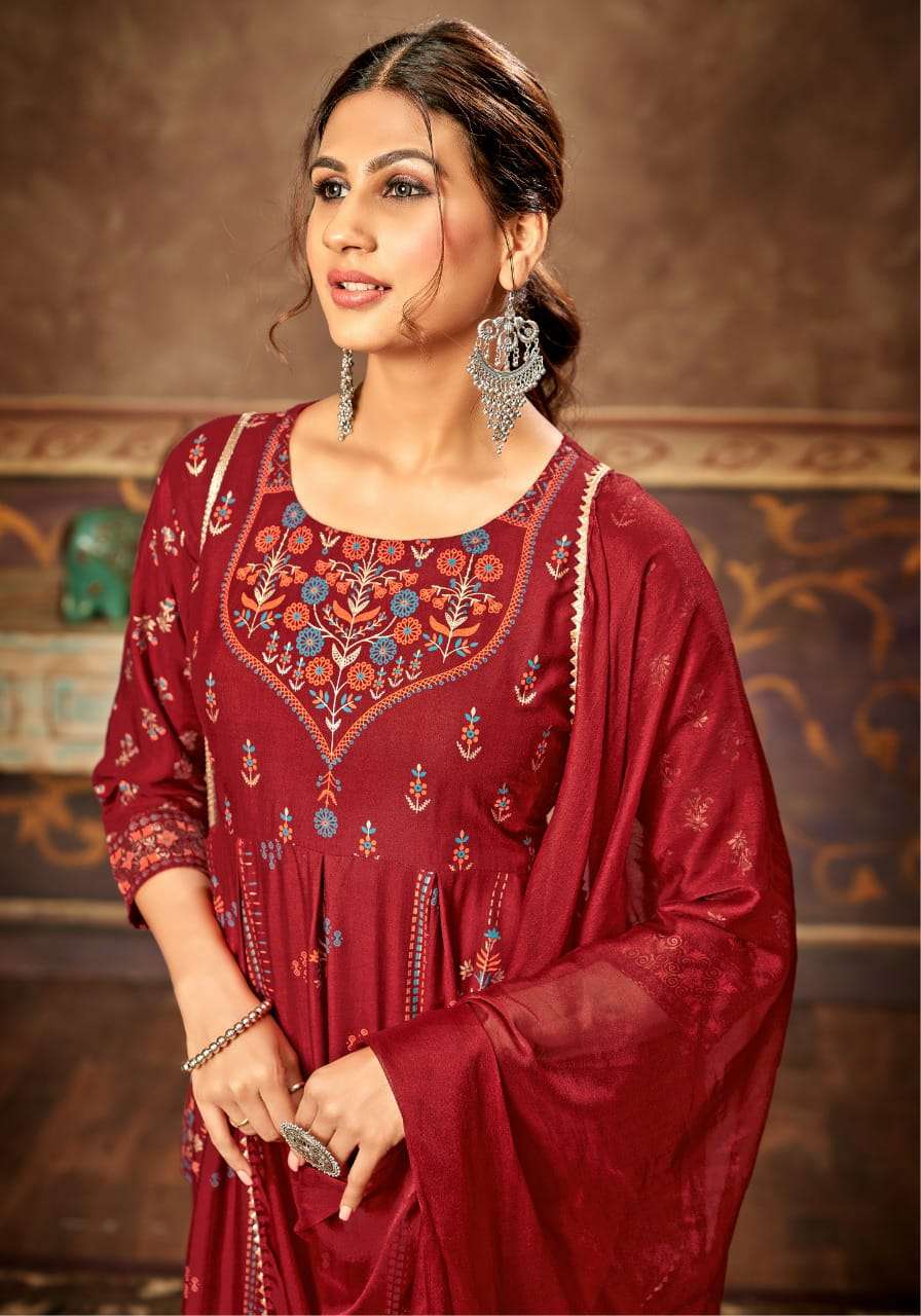 buy online latest wanna pakeezah vol 2 ready made gown with dupatta collection wholesale dealer surat
