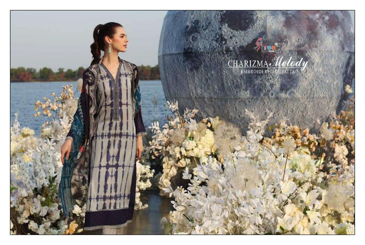 charizma meody embroidered cotton dupatta by shree fabs wholesale salwar kameez surat