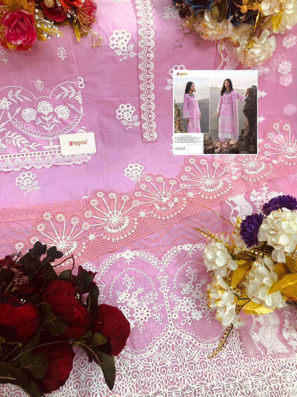 fepic rosemeen c 1211 pure cotton pakistani salwar kameez wholesaler online shopping surat 