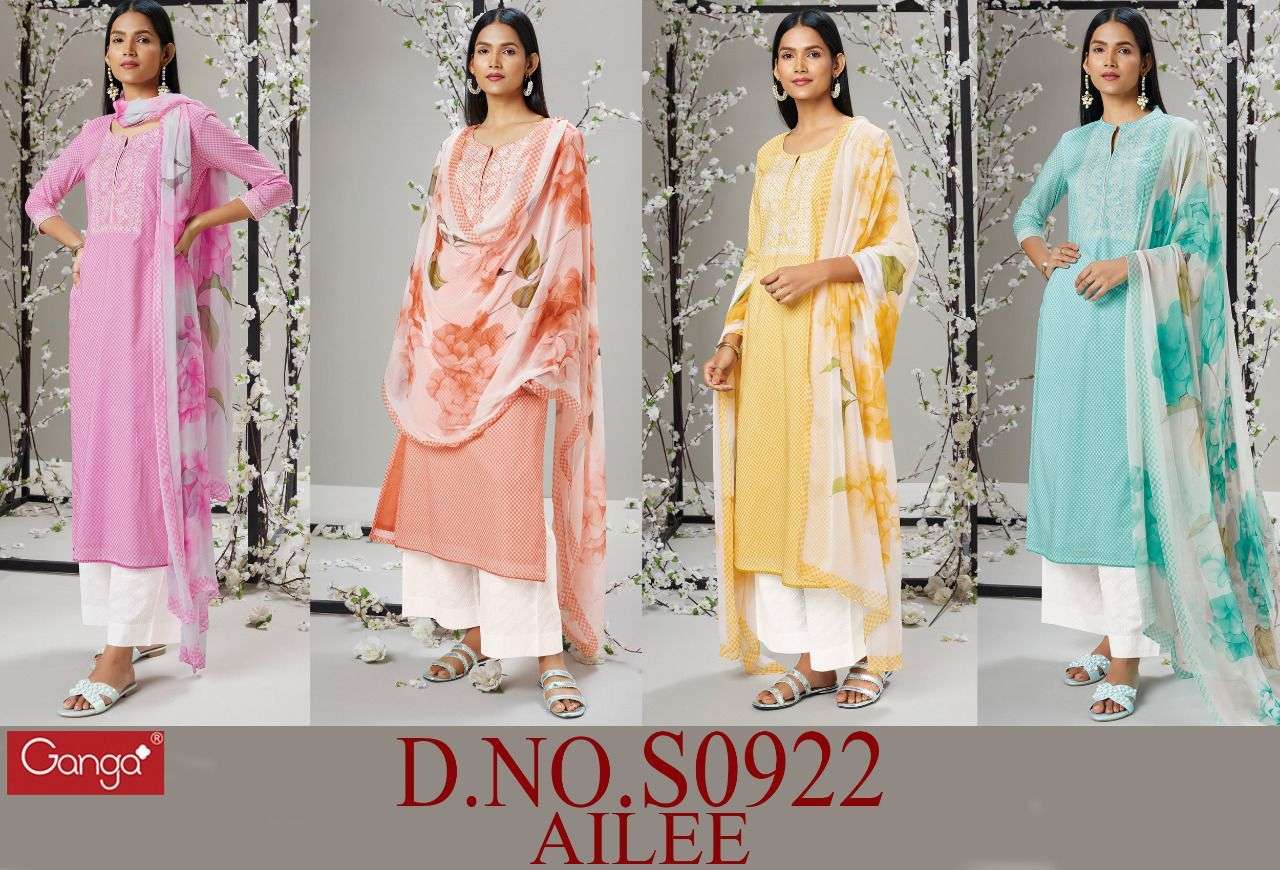 ganga ailee 922 designer summer wear salwar kameez wholesale price