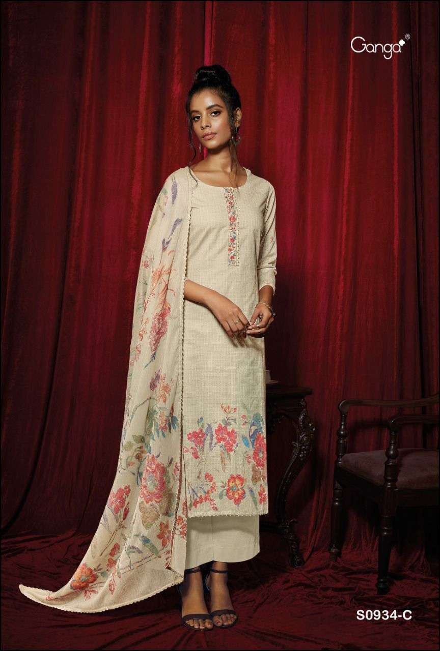 ganga anika 934 fancy designer premium cotton salwar kameez wholesale price surat
