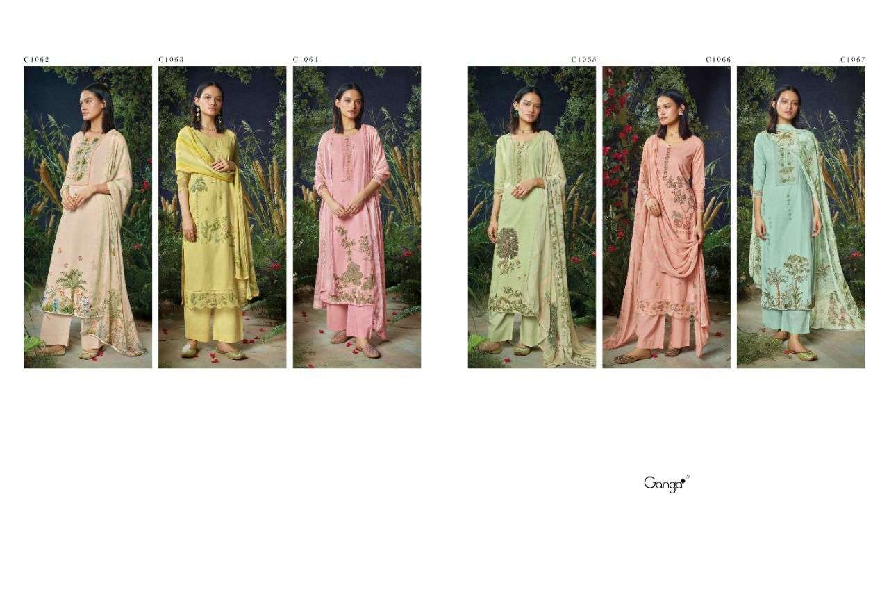 ganga avi premium cotton punjabi salwar kameez catalogue wholesale price surat