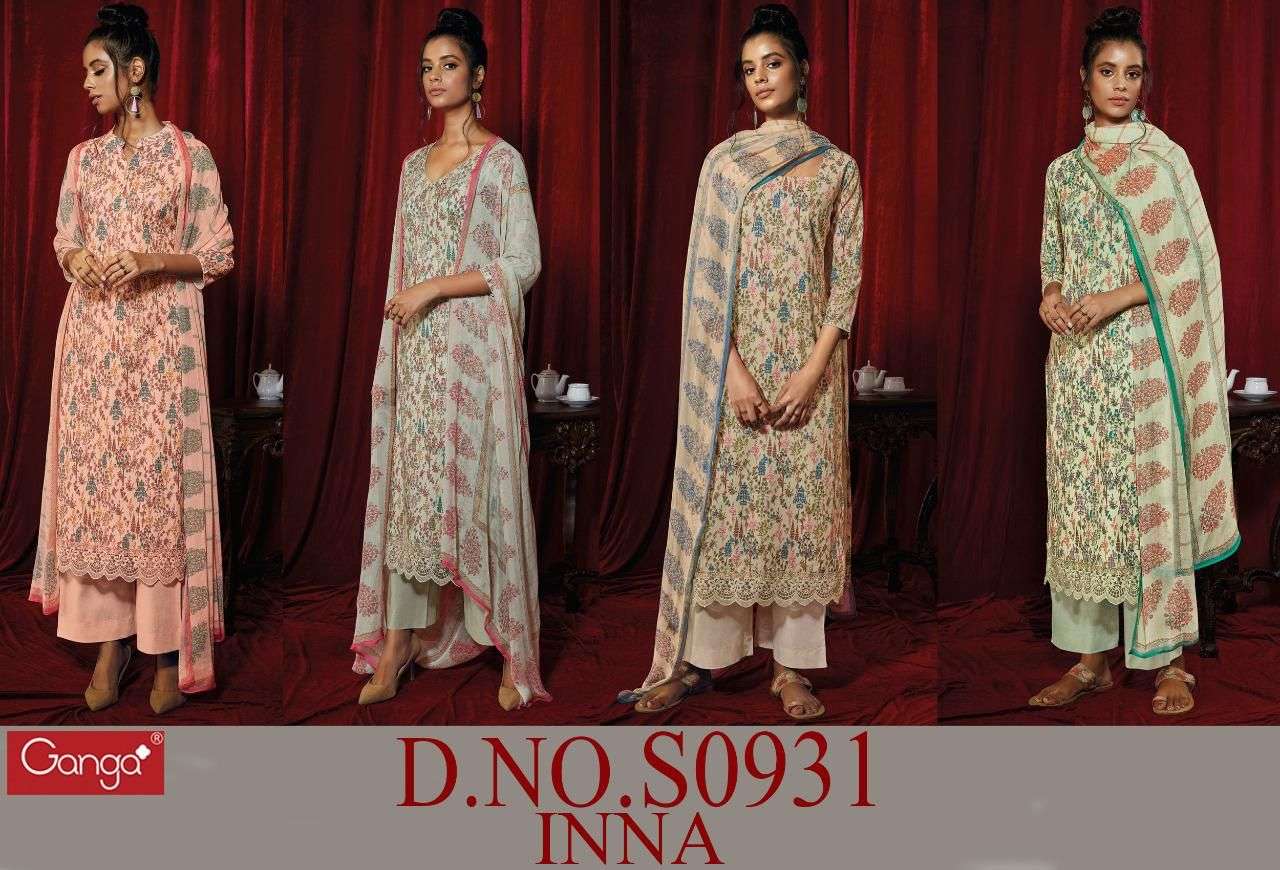 ganga fashion inna 931 designer salwar kameez wholesale price 