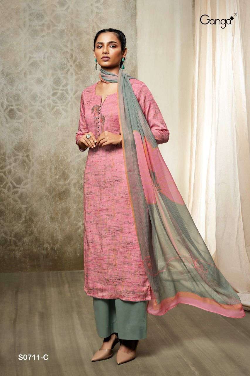 ganga inna cotton satin indian designer salwar kameez online wholesaler surat