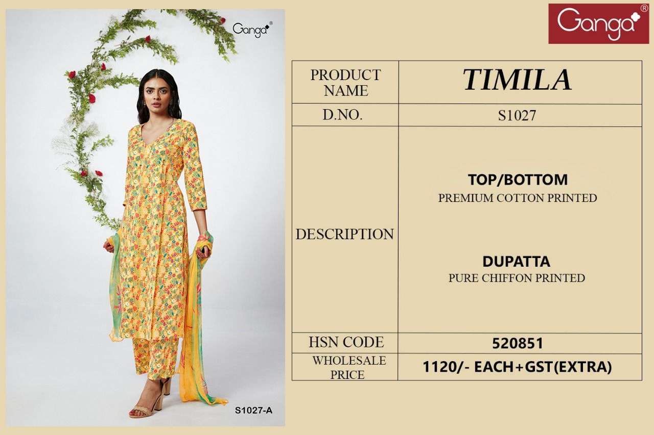 ganga timila 1027 punjabi dress material wholesale price india