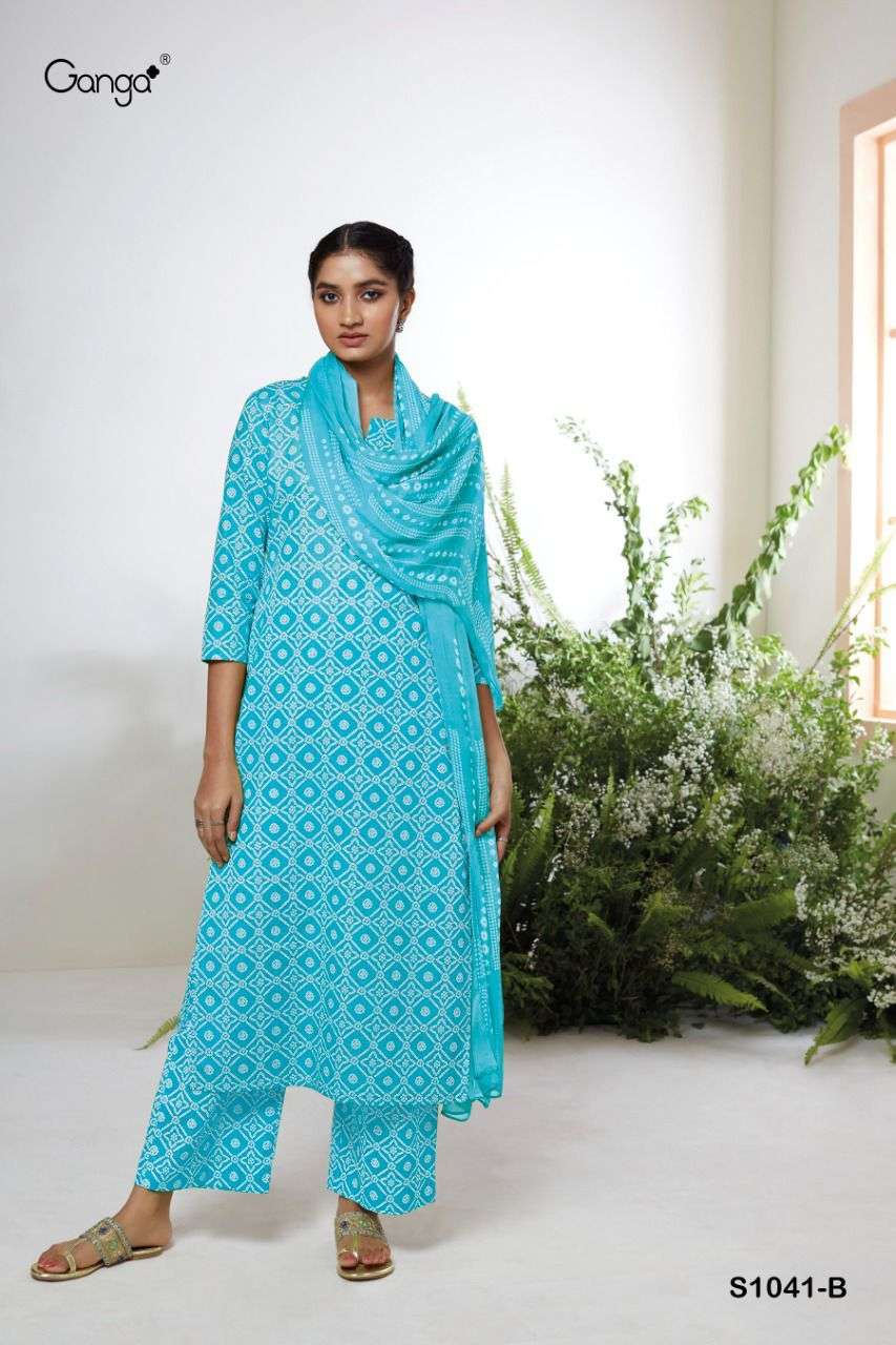 ganga timila 1041 premium cotton dress material collection wholesale price 