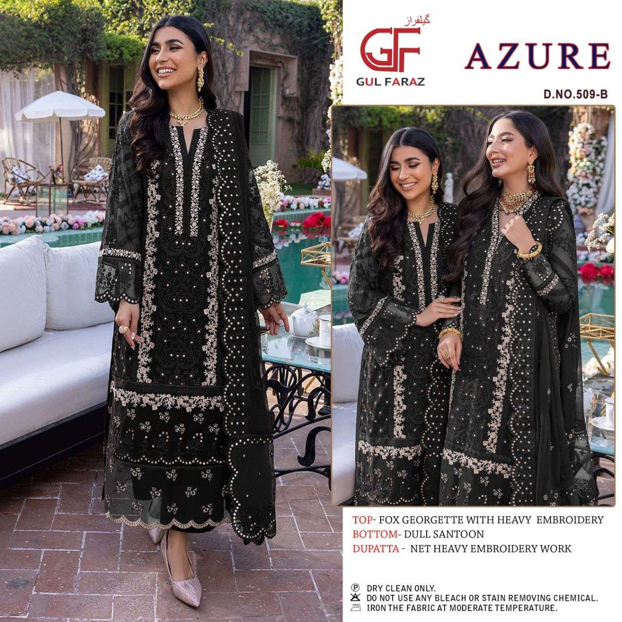gulfaraz azure 509 colour edition pakistani salwar kameez wholesale price