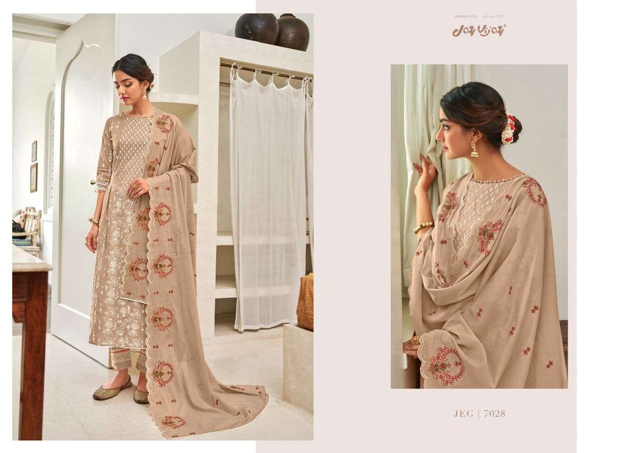 jayvijay jashn e gul 7021-7030 series fancy dress material collection surat