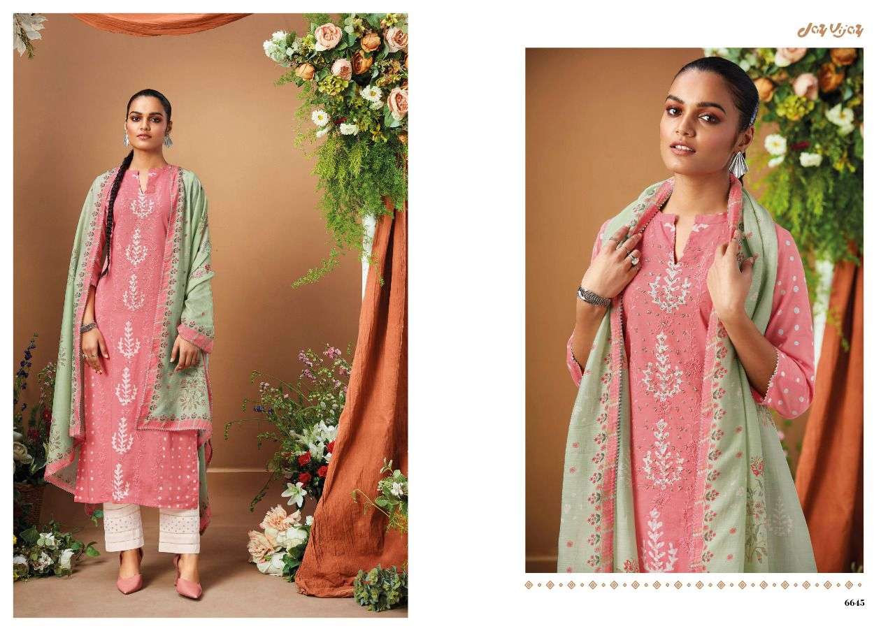 jayvijay now its new 6641-6650 series designer dress material collection wholesale price 