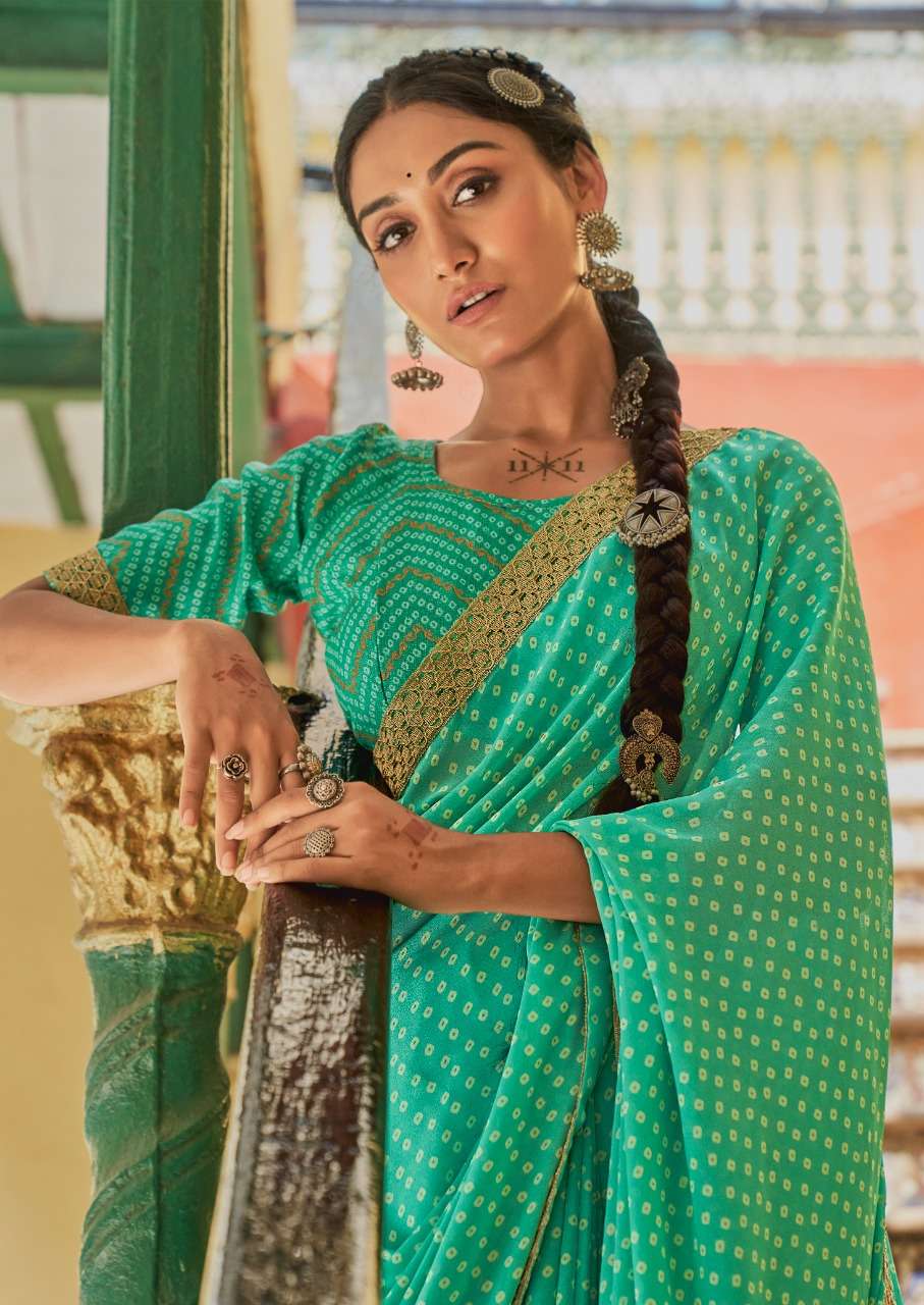 kashvi creation bandhej designer sarees catalogue wholesale price surat