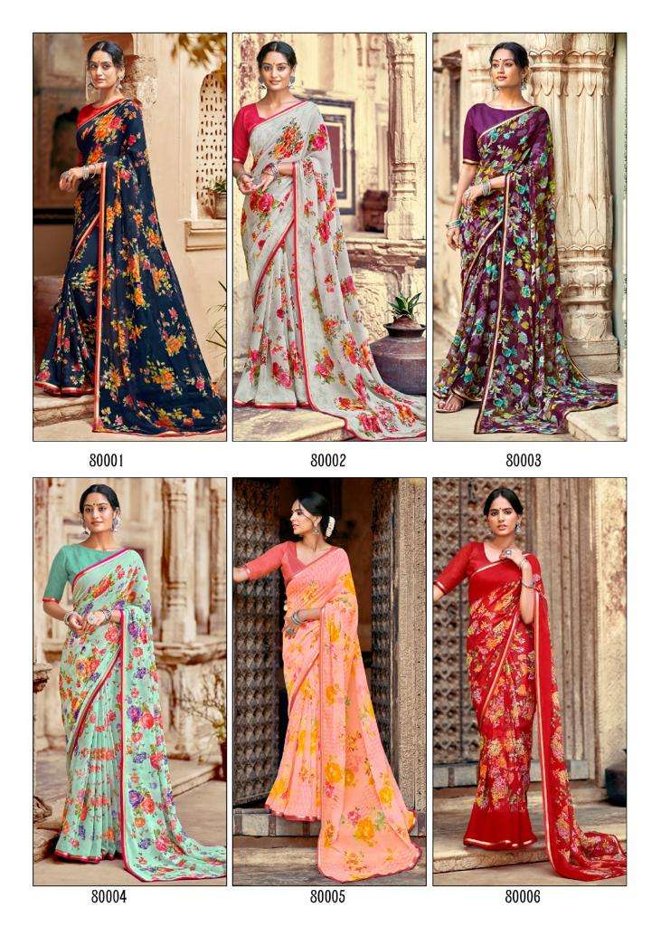 kashvi creation inayat vol 4 chiffon printed sarees collection wholesale price