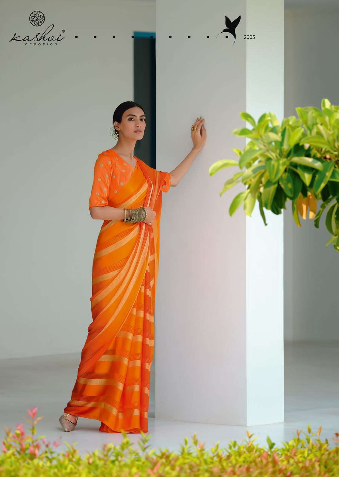 kashvi creation muskta crape designer sarees catalogue wholesale price