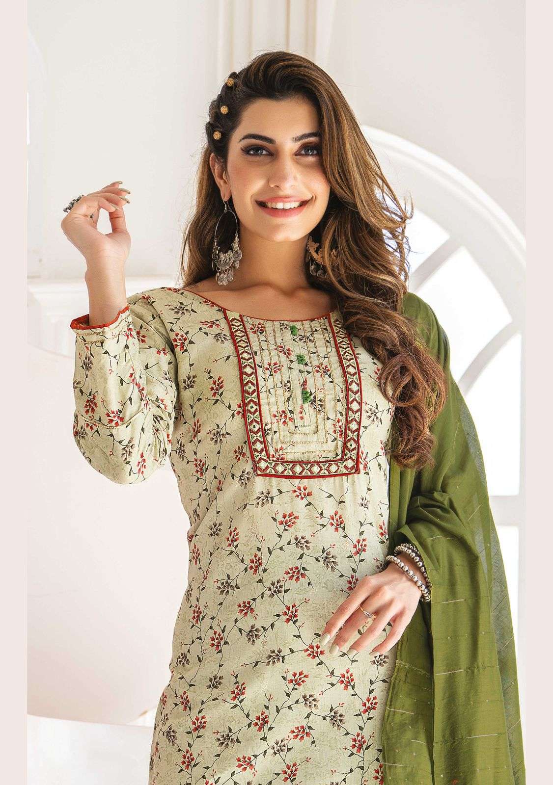 kiana fashion sunshine 001-008 series straight designer kurti bottom dupatta set wholesale price