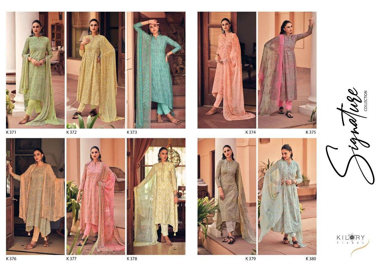 kilory trends signature 371-380 series designer salwar kameez wholesale price