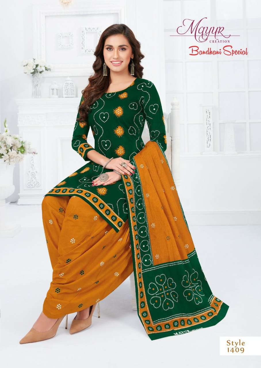 mayur creation bandhani special vol 14 cotton salwar kameez wholesale price surat
