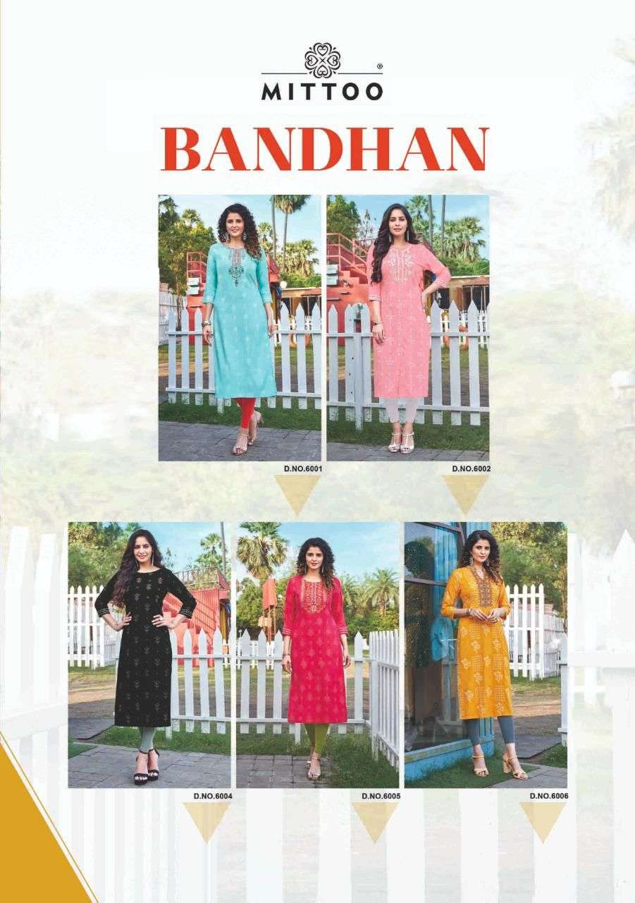 mittoo bandhan rayon printed kurtis catalogue wholesale price
