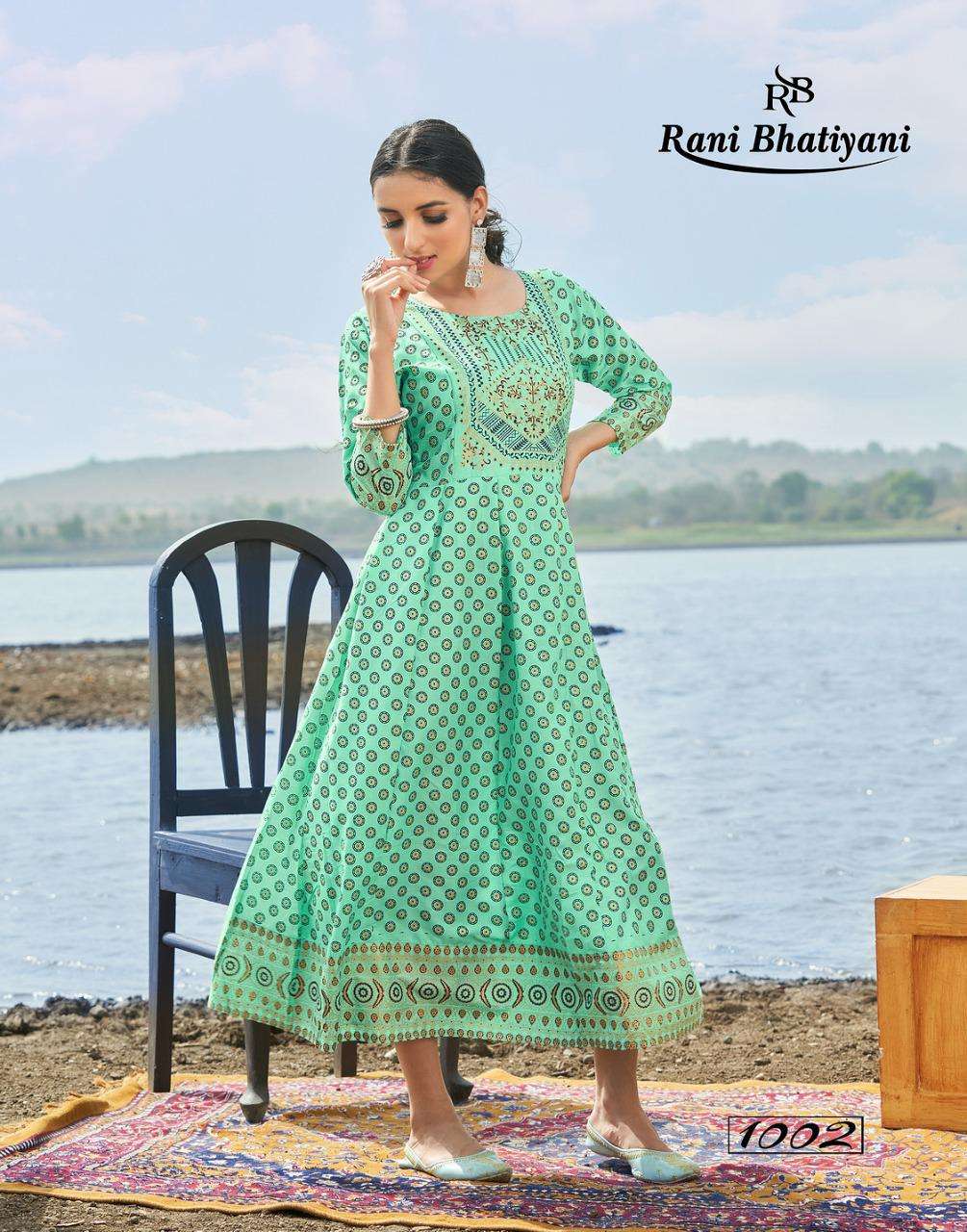 rani bhatiyani khubsoorat rayon designer kurtis wholesale price surat