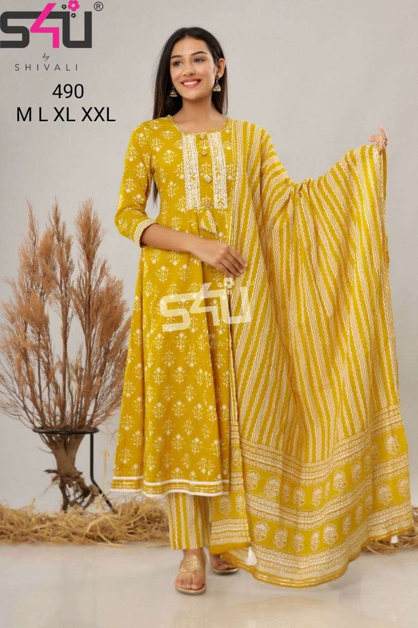 s4u 490 fancy traditional look kurtis collection wholesale price