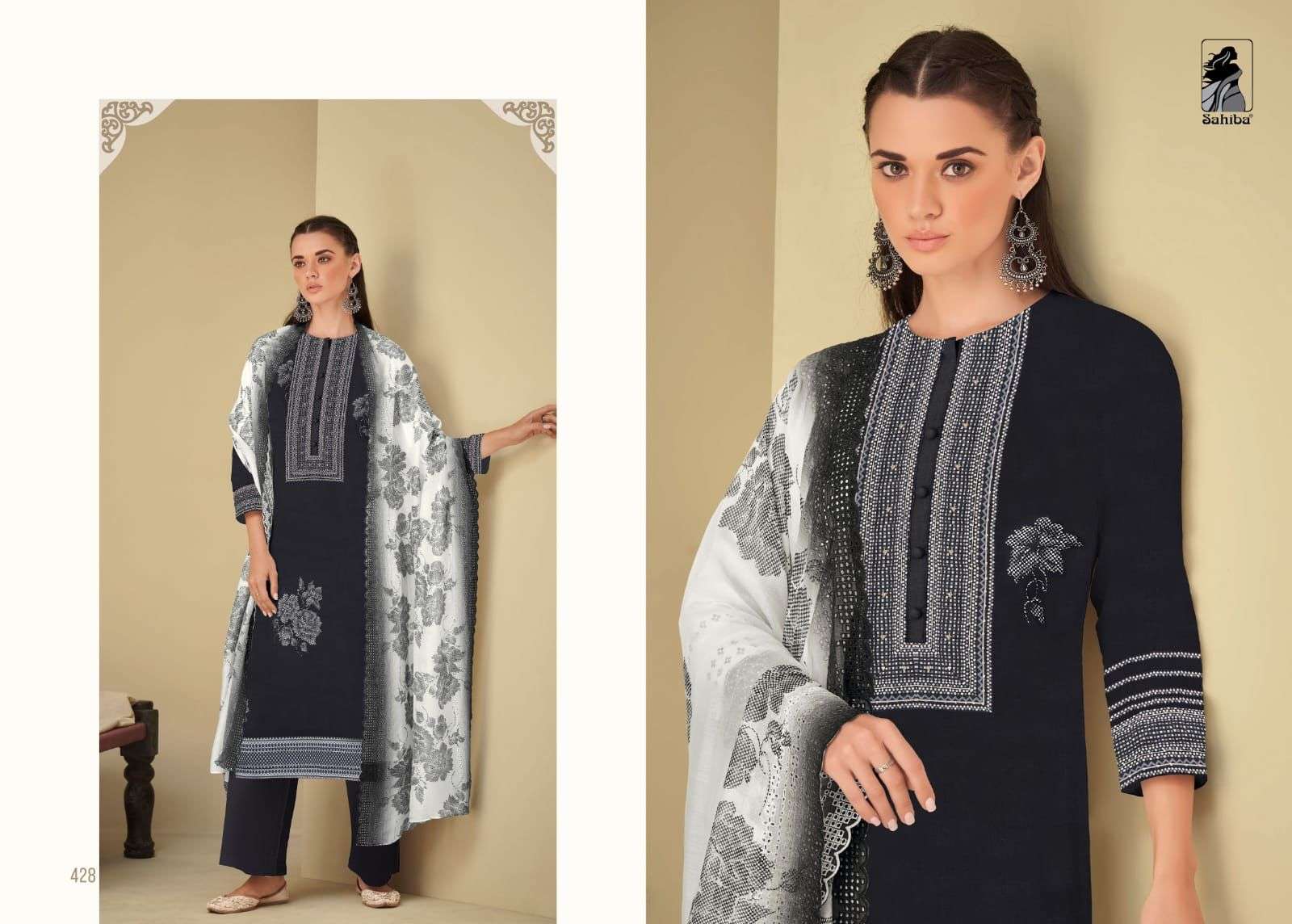 sahiba anaisha italian cotton designer salwar kameez online wholesaler surat 