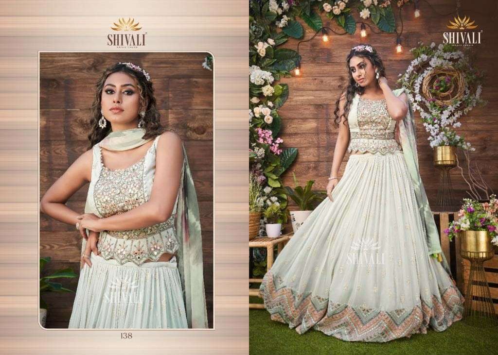 shivali 138 party wear exclusive wedding lehenga collection online shopping surat 