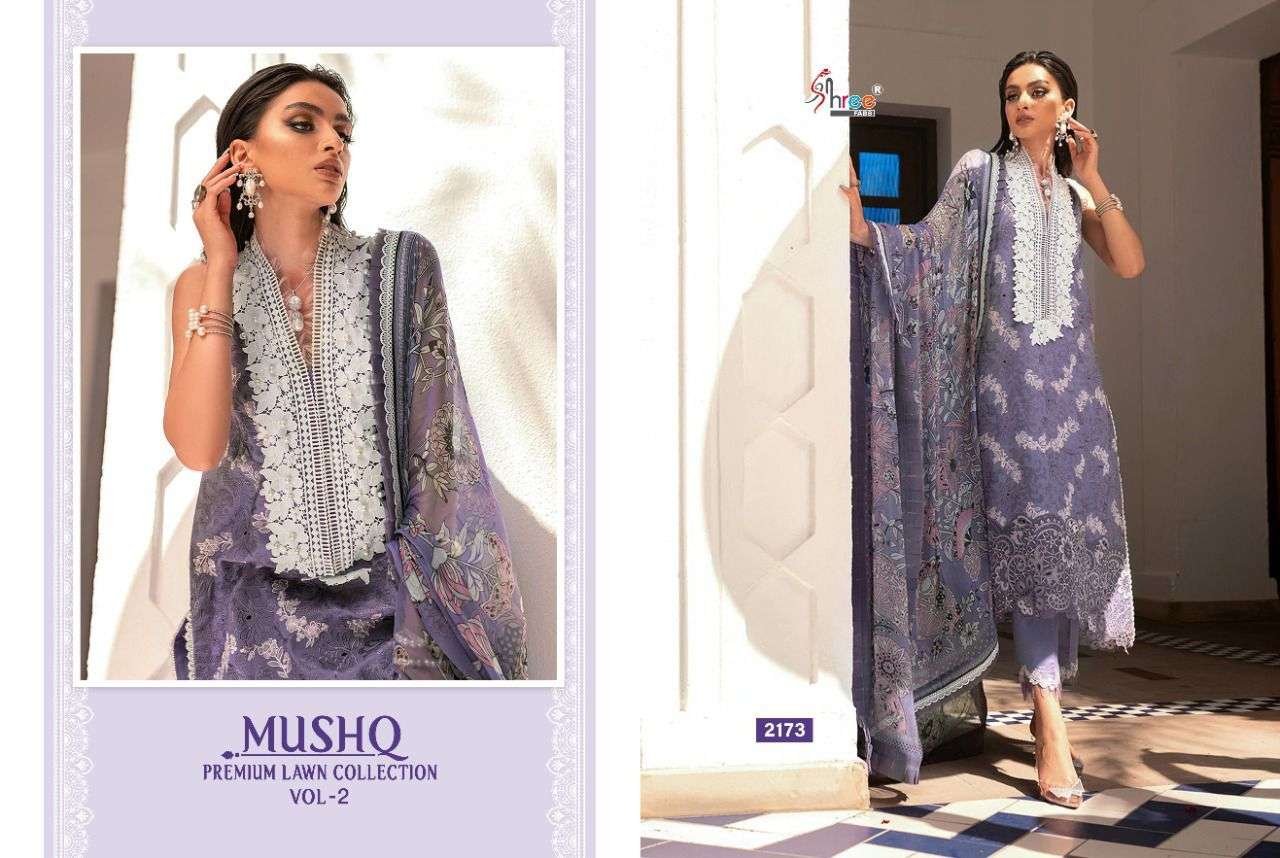 shree fabs mushq premium lawn collection vol 2 catalogue wholesale price surat