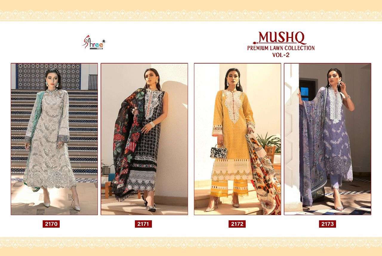 shree fabs mushq premium lawn collection vol 2 catalogue wholesale price surat