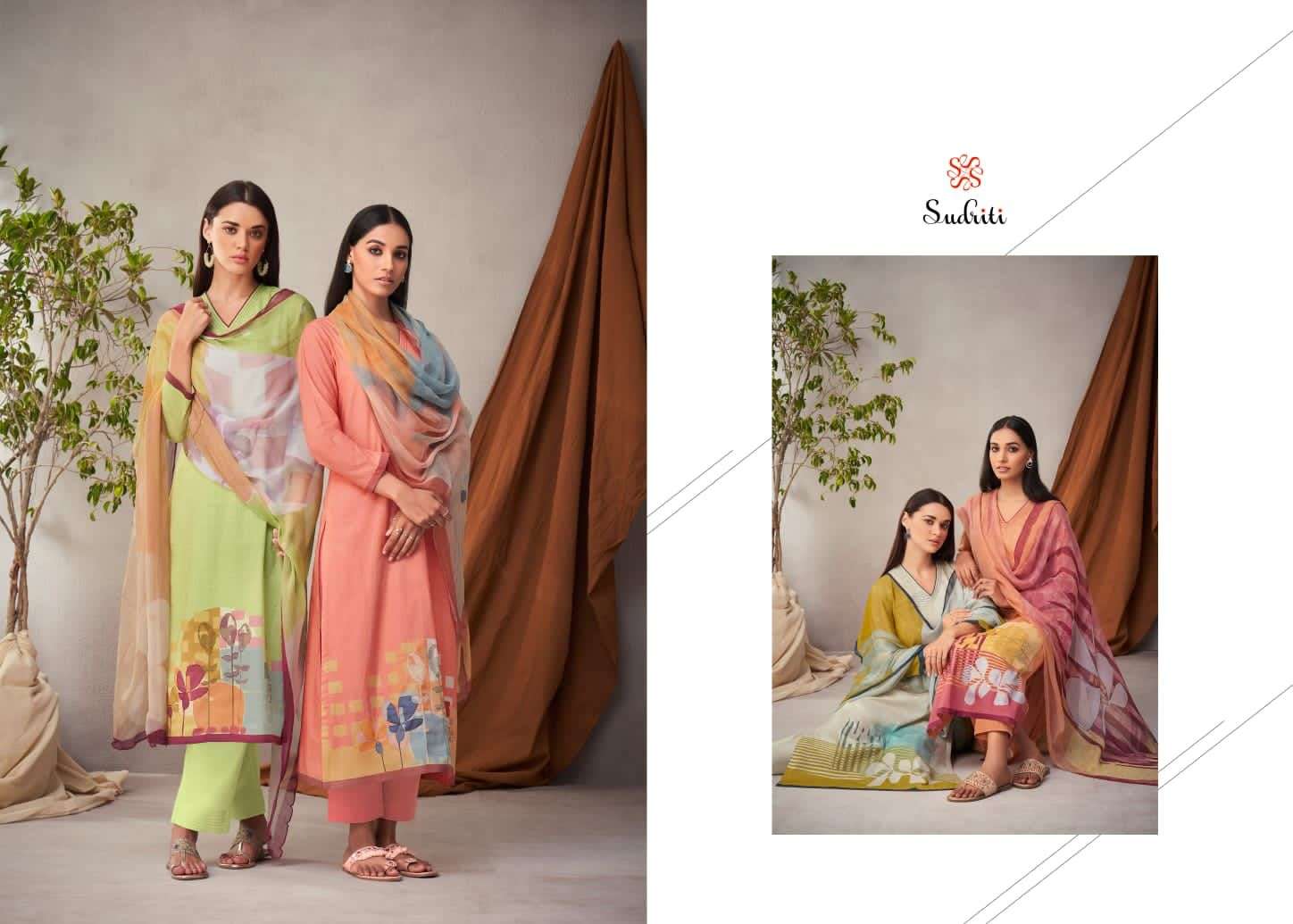 sudriti khwaab pure cotton printed designer salwar kameez wholesale price surat