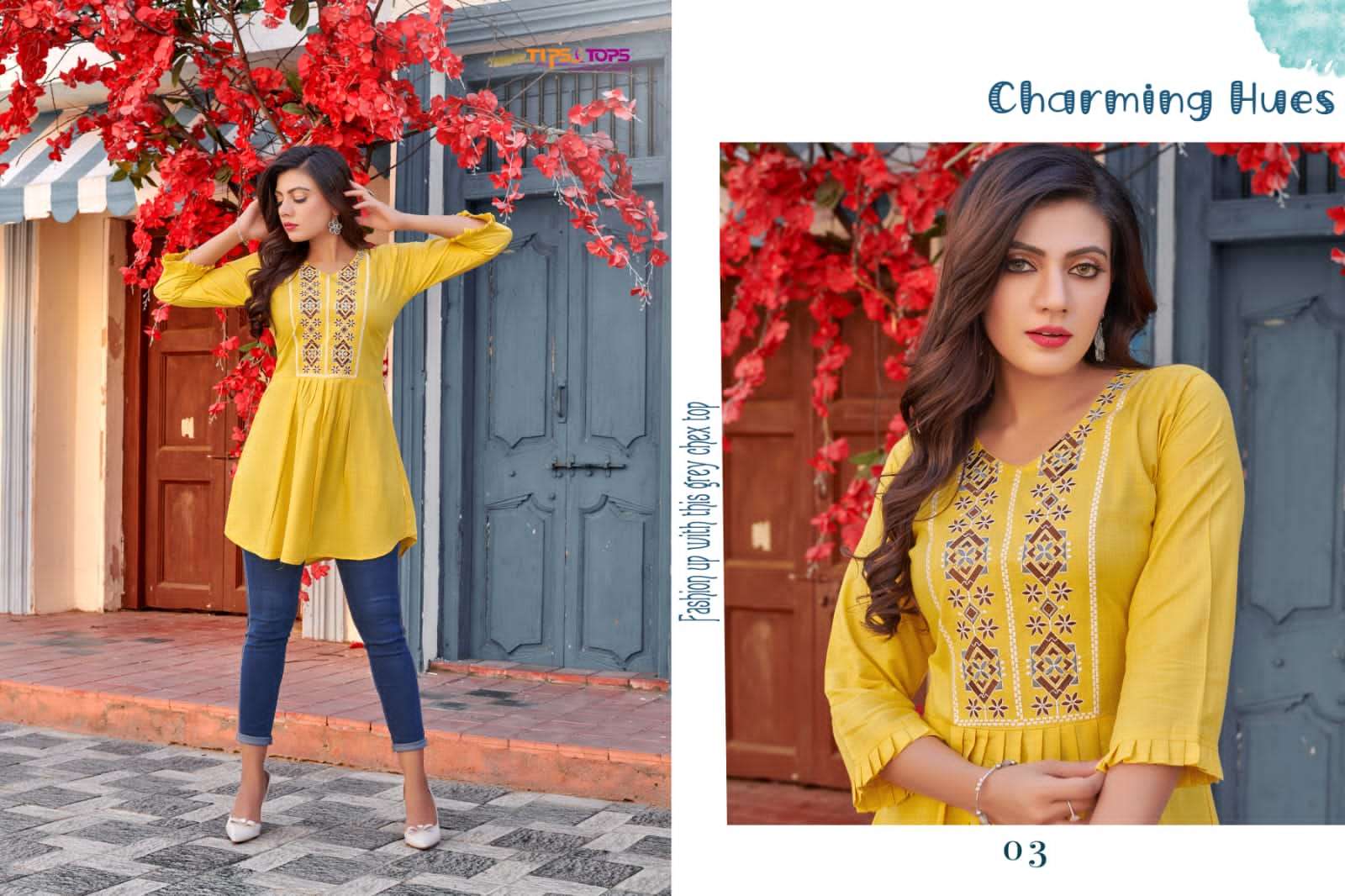 tips and tops bubbly vol 5 rayon fancy short kurtis collection wholesale price