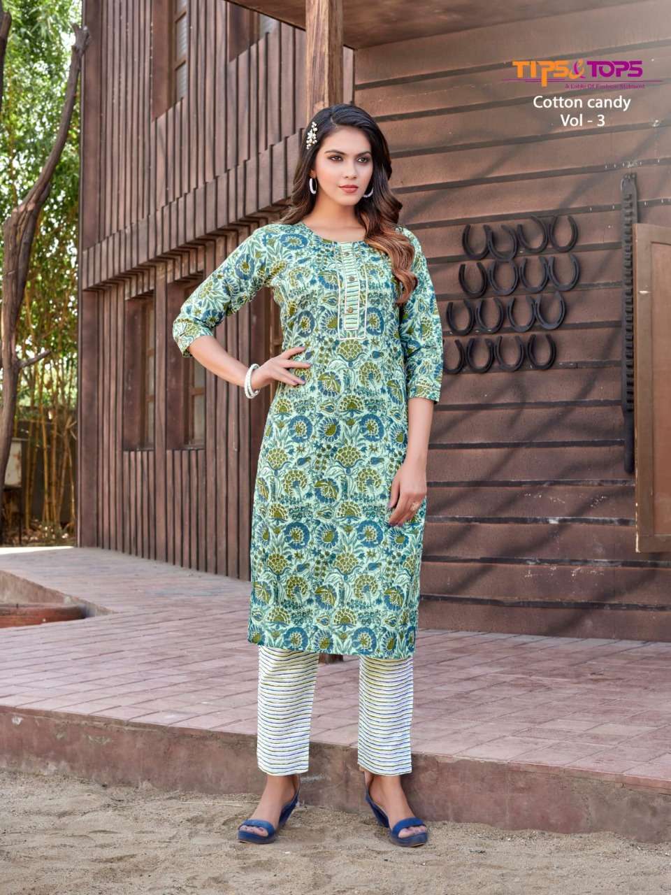 tips and tops cotton candy vol 3 designer kuti with pant set online wholesaler shopping surat