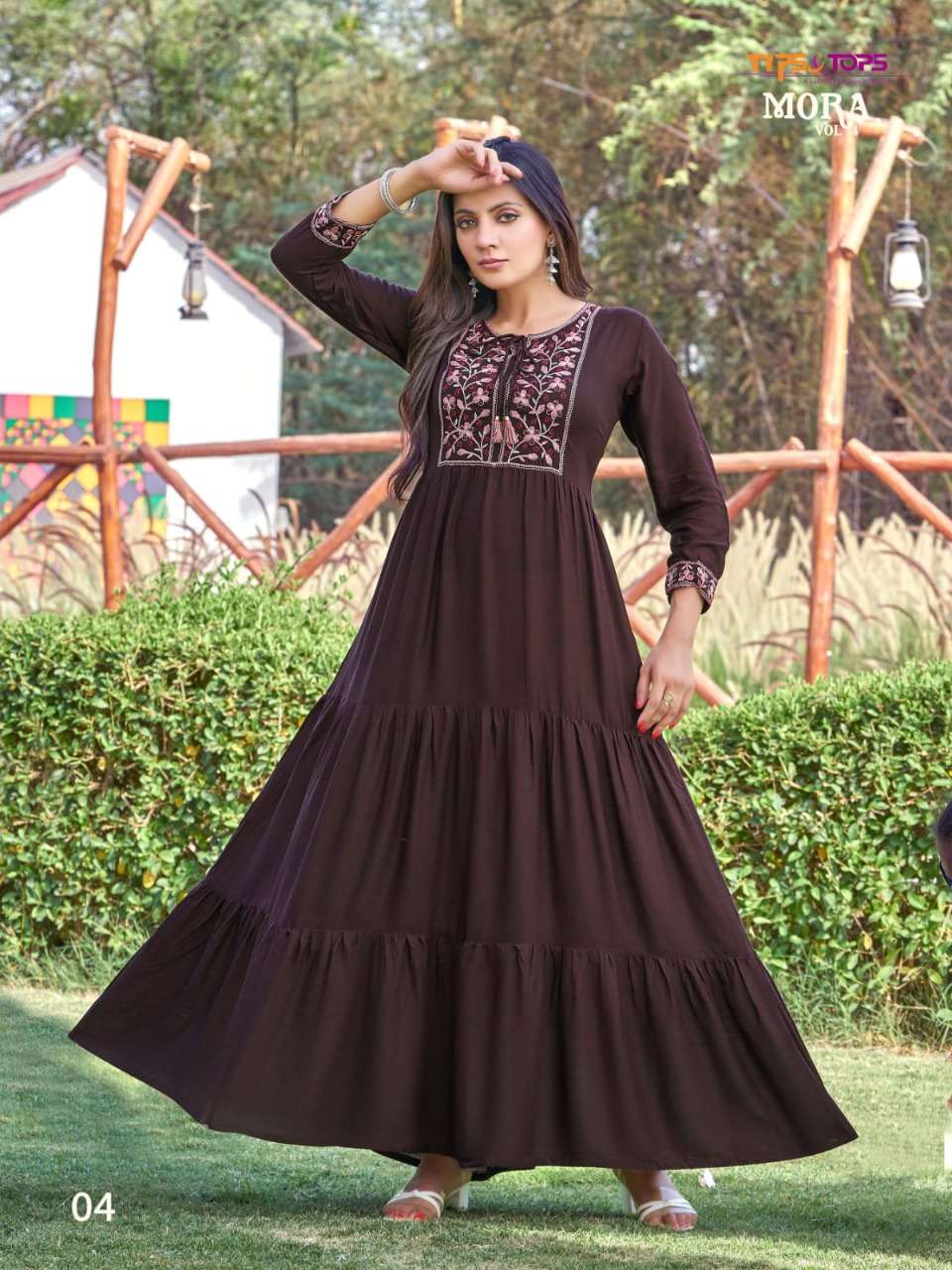 tips and tops mora heavy rayon kurti collection online shopping surat 