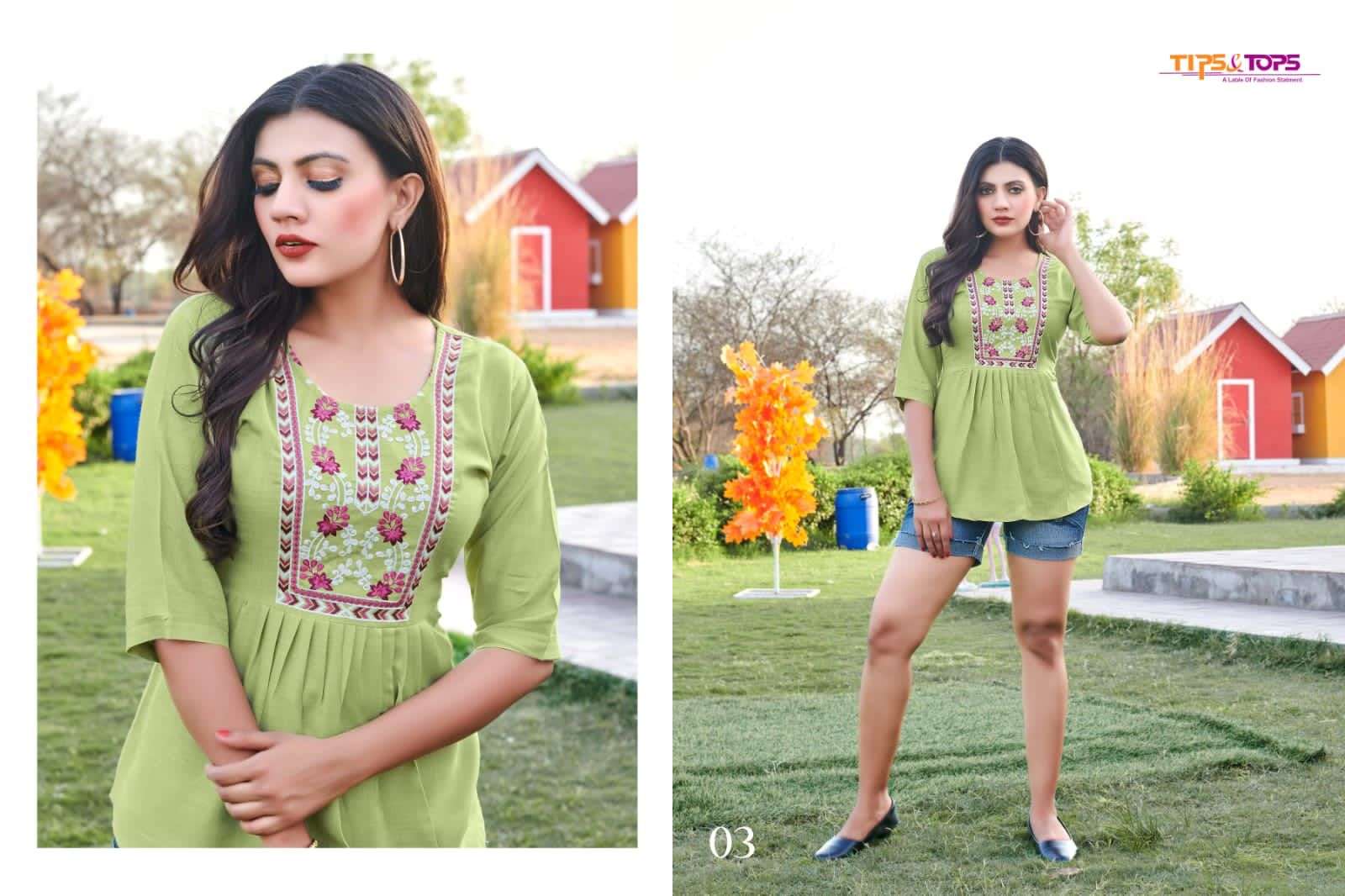 tips and tops pulpy vol 7 rayon designer kurtis wholesale price