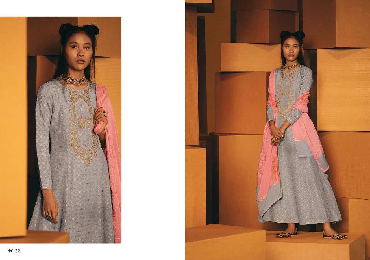 varsha fashion nishwa woven embroidery salwar kameez catalogue wholesale price surat