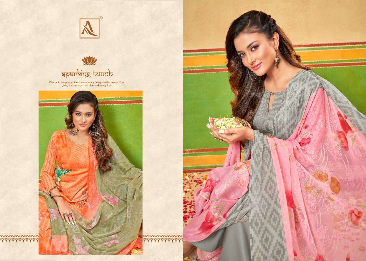 alok suits lilly pure jam cotton designer wear punjabi dress material collection wholesale price surat