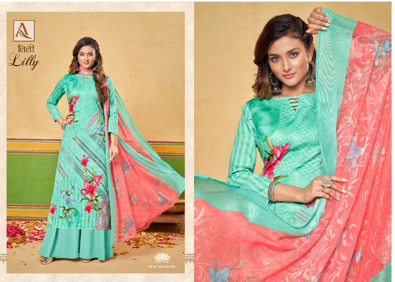 alok suits lilly pure jam cotton designer wear punjabi dress material collection wholesale price surat