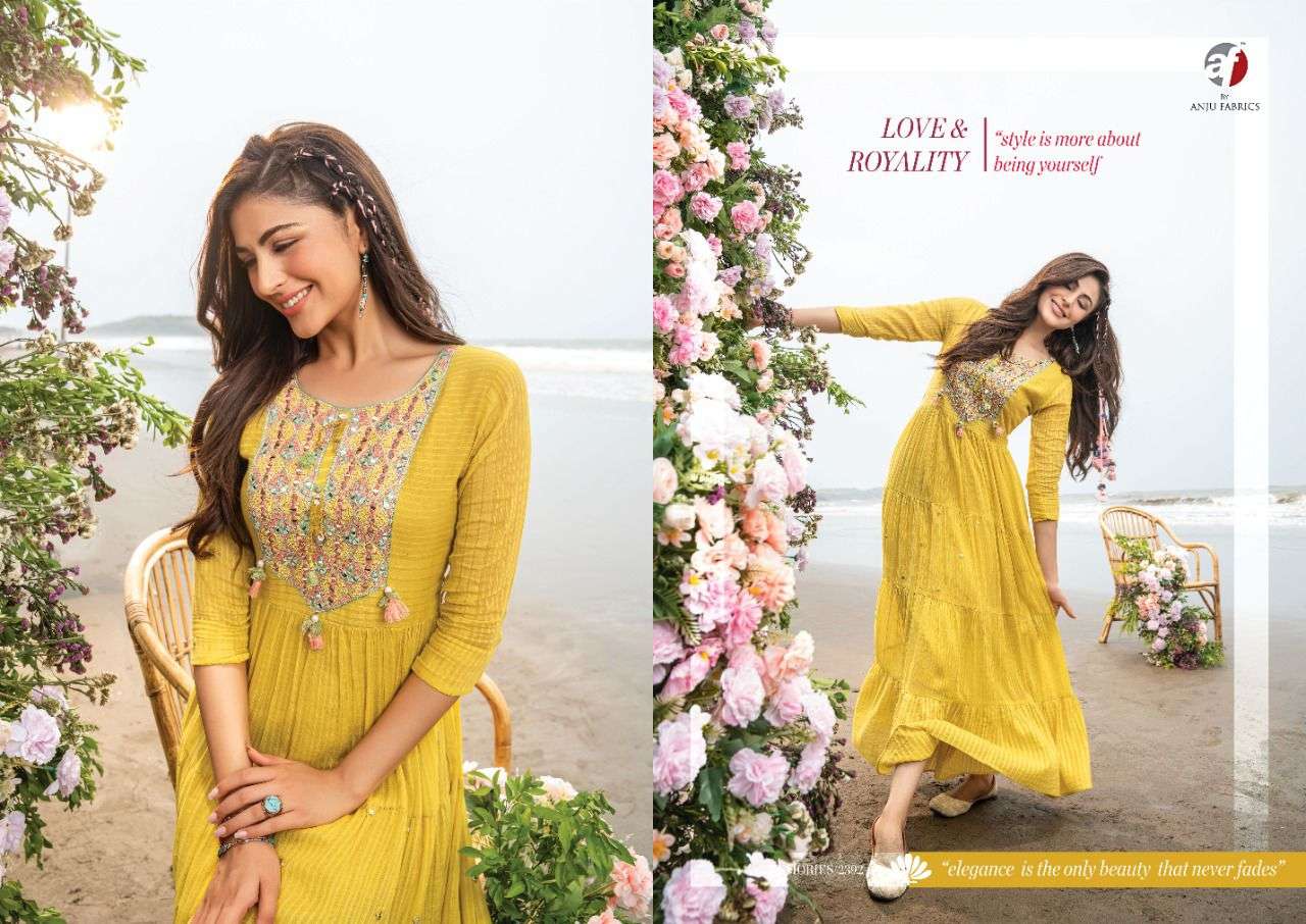 anju fabrics memories vol 2 latest long stylish kurtis catalogue bestprice surat