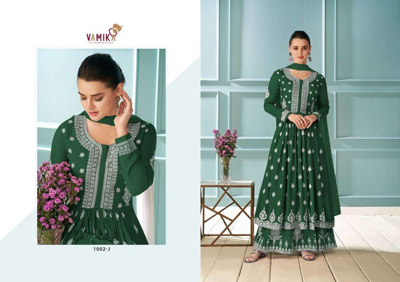 buy wide collection of vamika lakhnawi vol 1 colour gold catalogue pratham exports surat