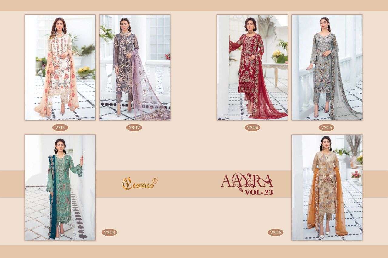 cosmos aayra vol 23 2301-2306 series pakistani salwar kameez wholesale price surat