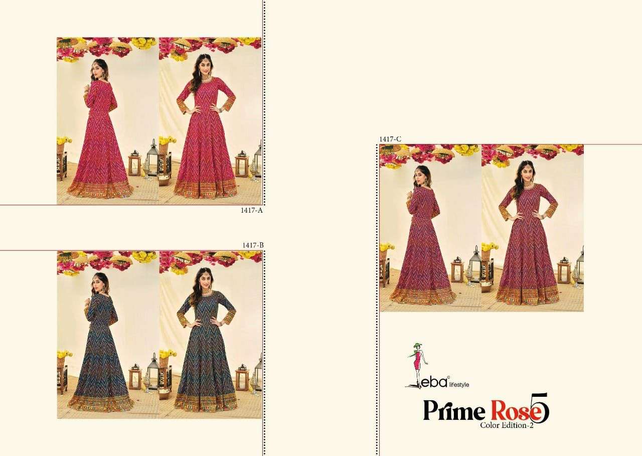 eba lifestyle prime rose colour edition vol 2 georgette salwar kameez pratham exports