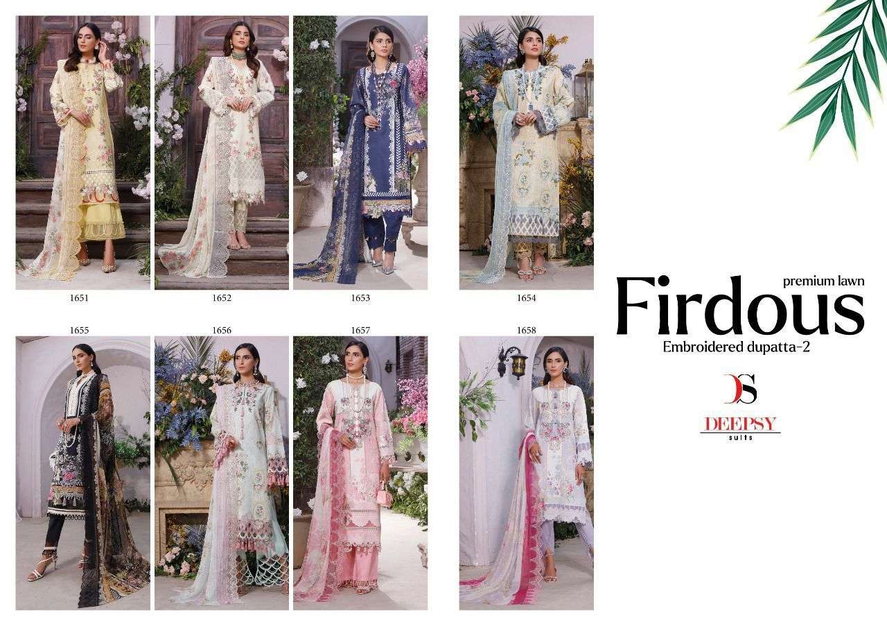 firdous premium lawn 22-2 by deepsy suits latest salwar kameez wholesale price surat