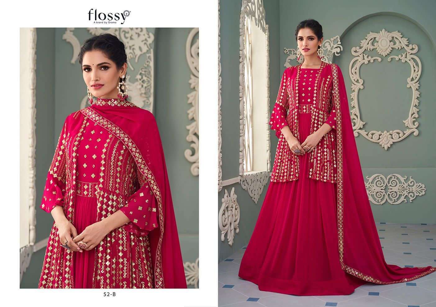 flossy naksh colour plus vol 2 georgette embroidered salwar kameez wholesale price surat