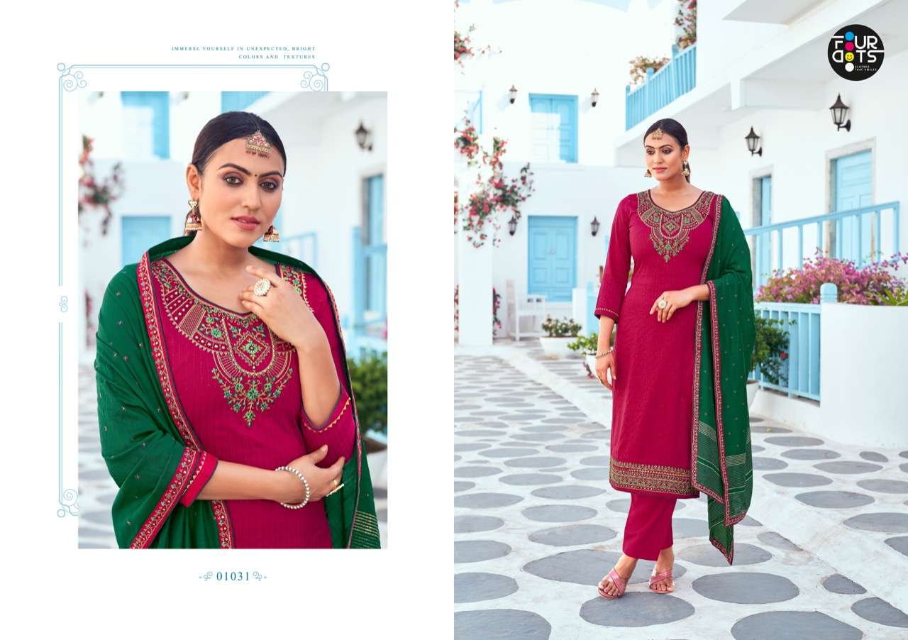 fourdots pihu vol 2 parampara silk embroidered salwar kameez wholesale price surat